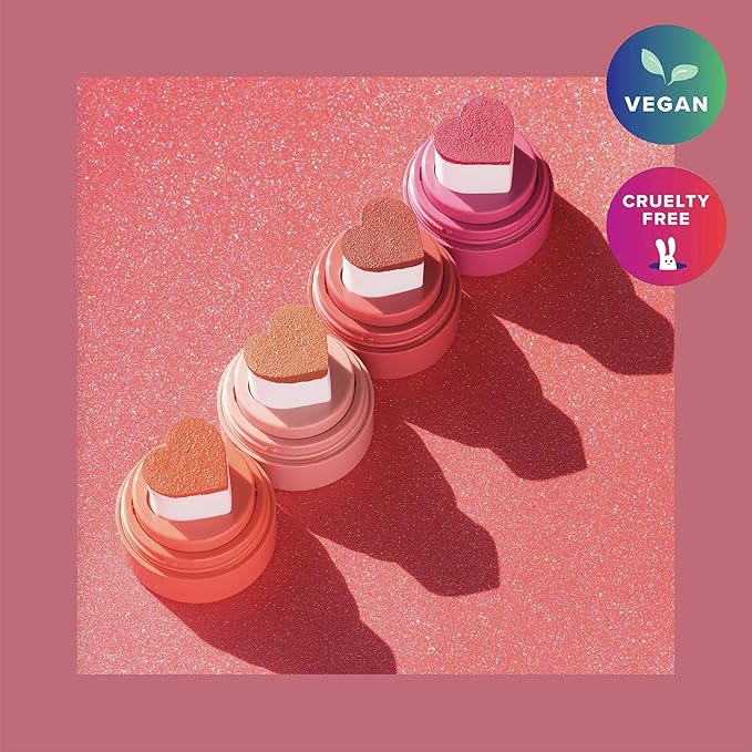KAJA Blusher - Cheeky Stamp 07 Spicy | Kbeauty, Cute Makeup, Buildable & Blendable Shade with Heart-shaped Applicator, Sunkissed Finish, Travel size, Hygienic, Portable, Korean Makeup, 0.17 Oz