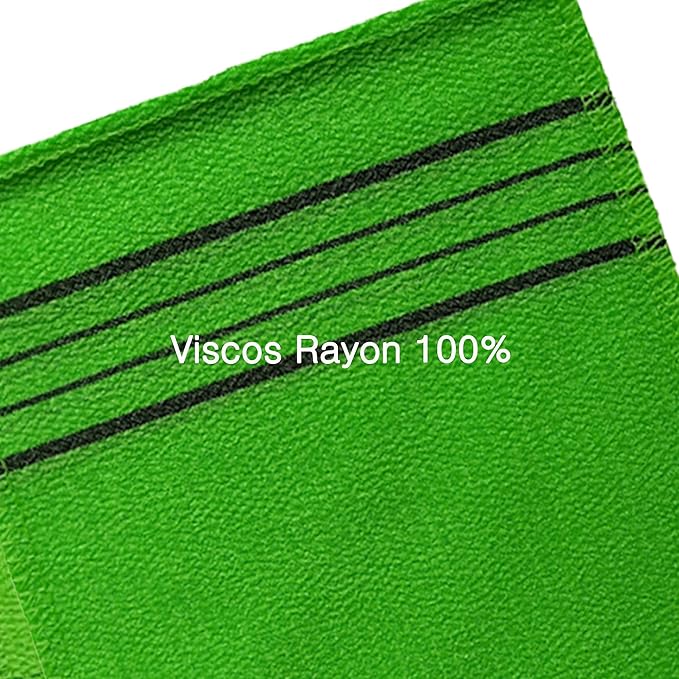 Korean Asian Exfoliating Bath Washcloth Mitt for Remove Dead Skin.Exfoliating Body Scrubber.Exfoliating Gloves for Body Scrub (Green 4)