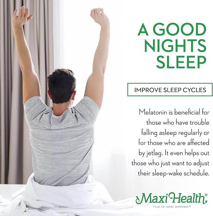 Maxi Health – Melatonin 3 mg for Adults & Teens – Help Support Natural Sleep with Adult & Kids Melatonin – Non-Habit Forming Kosher Sleep Support Kosher (100 Units)