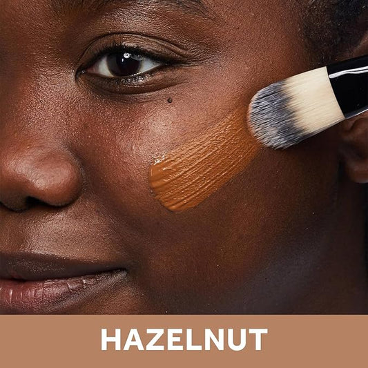 No7 Lift & Luminate Triple Action Serum Foundation - Liquid Makeup with SPF 15 for a Dewy, Glowy Base - Radiant Formula for Mature Skin - Hazelnut (30ml)