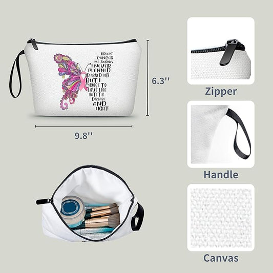 Breast Cancer Care Chemo After Surgery Gifts for Woman Small Cosmetic Makeup Pouches Chemo Care Package for Women