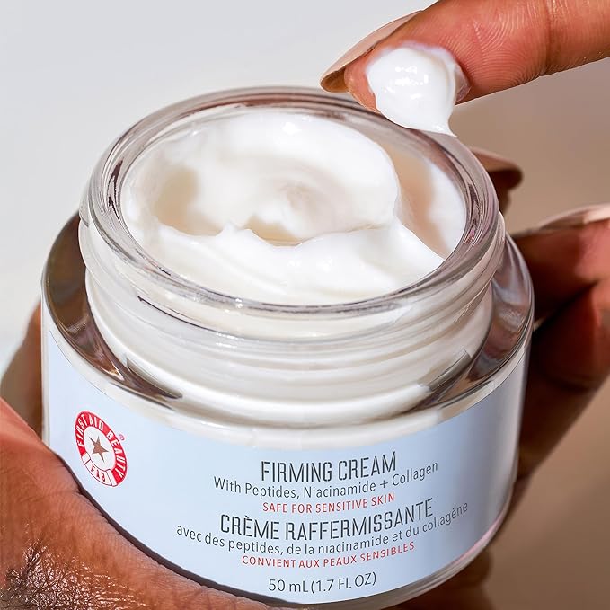 First Aid Beauty Firming Collagen Cream with Collagen, Peptides and Niacinamide β Day + Night Anti-Aging Face Moisturizer β 1.7 fl oz