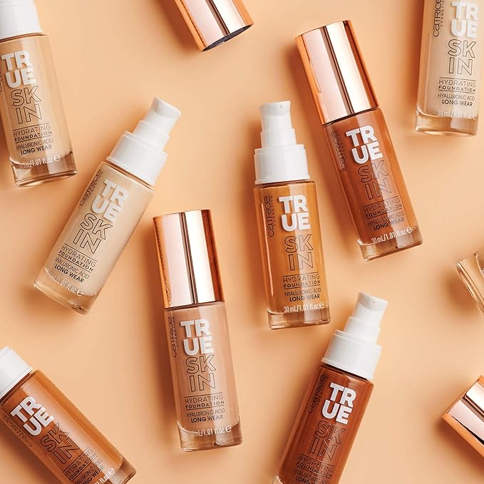 Catrice | True Skin Foundation 02 & The Perfector Poreless Blur Primer Bundle | Full Coverage Makeup | Vegan & Cruelty Free