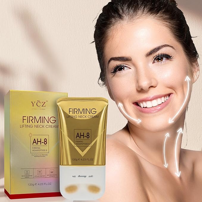 Ycz AH-8 Firming Neck Cream for Crepey Skin Body Care Comfort, Contains Hexapeptide, Moisturizing, Tightening Lotions Cosmetic Skin Care Skin Repair (Pack of 2)