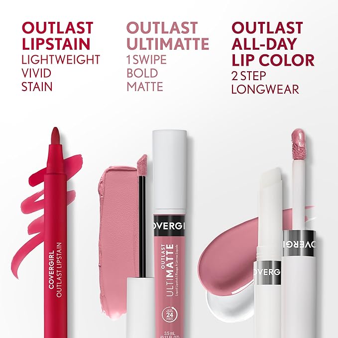Covergirl Outlast All-day Moisturizing Lip Color, Plum Berry, 1 Count (Pack of 2) (Packaging may vary)