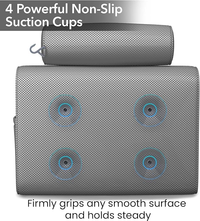 Everlasting Comfort Luxury Bath Pillow - Head, Neck, Back Soft Cushion for Bathtub, Spa & Relaxation