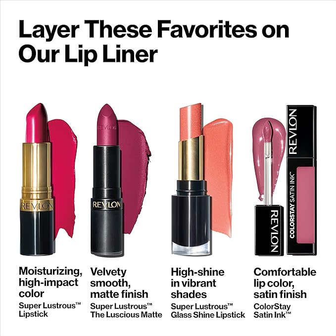 Revlon Colorstay Lip Liner Makeup with Built-In Sharpener, Longwear Rich Colors, Smooth Application, 679 Soft Pink, 0.01 oz