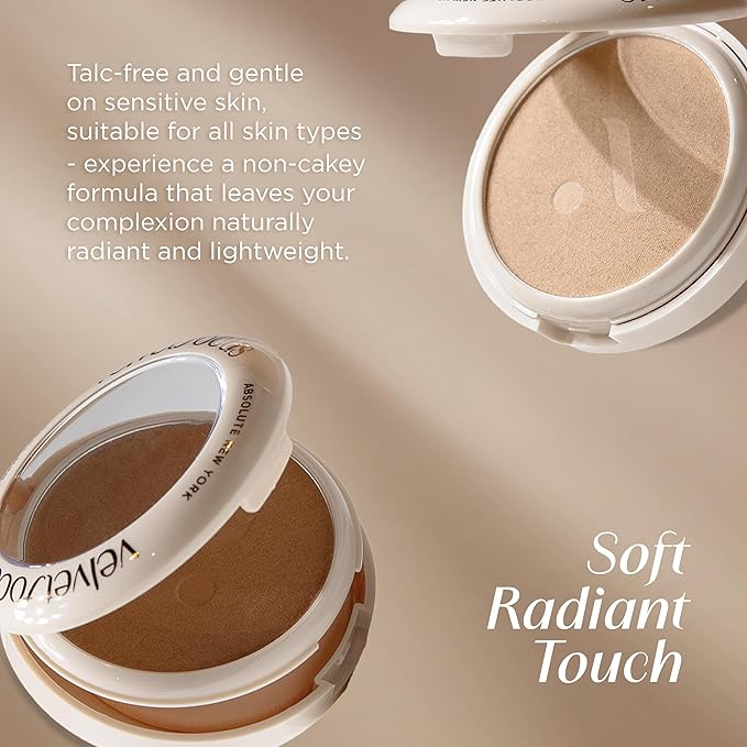 Absolute New York MFVF01 Fair Light Neutral Velvet Focus Powder Foundation | Talc-Free, 12H Long-Lasting, Lightweight