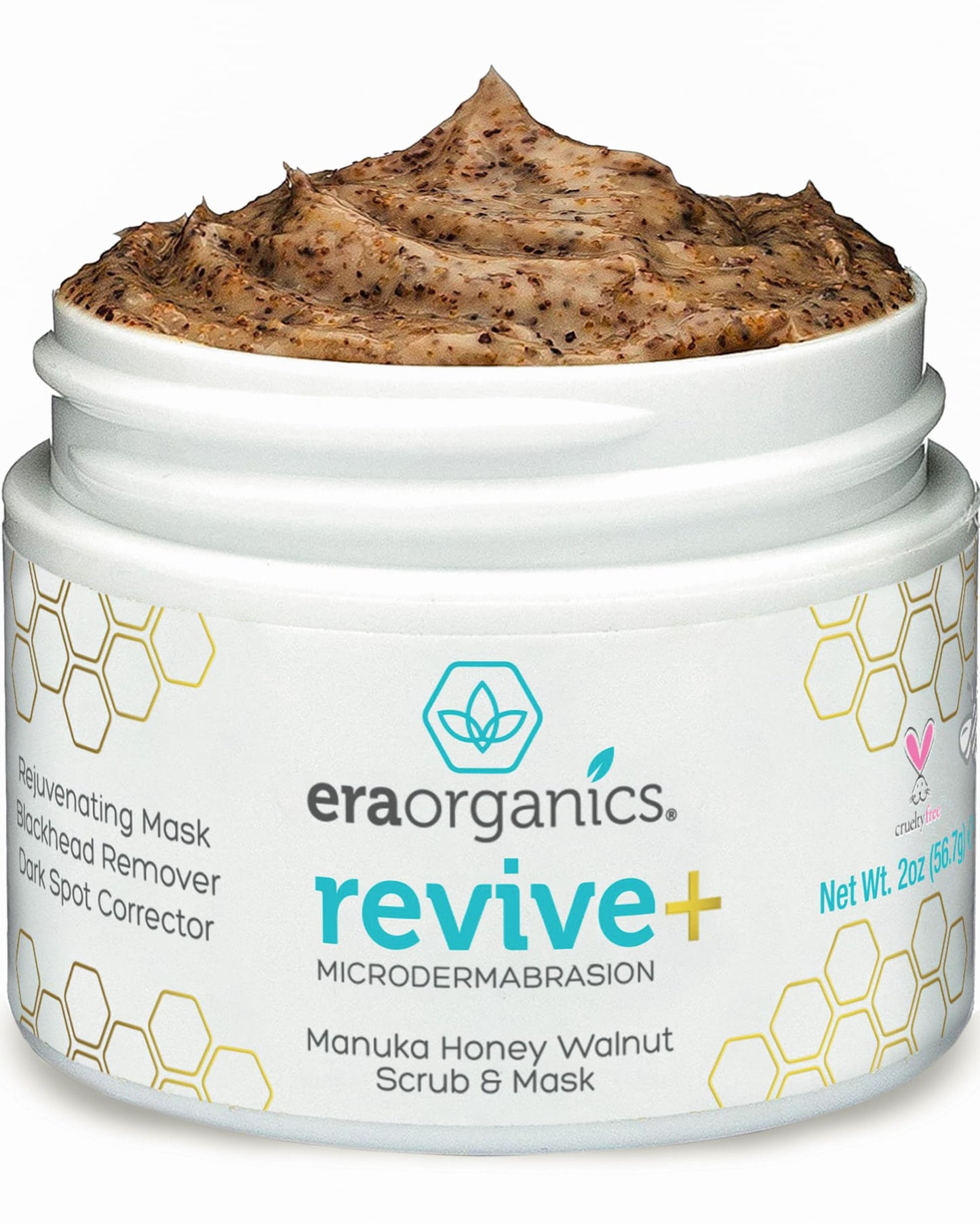 Manuka Honey Exfoliating Face Scrub β Gentle Microdermabrasion Face Exfoliator to Help Smooth, Soften & Balance with Moisturizing Organic Superfoods 2oz