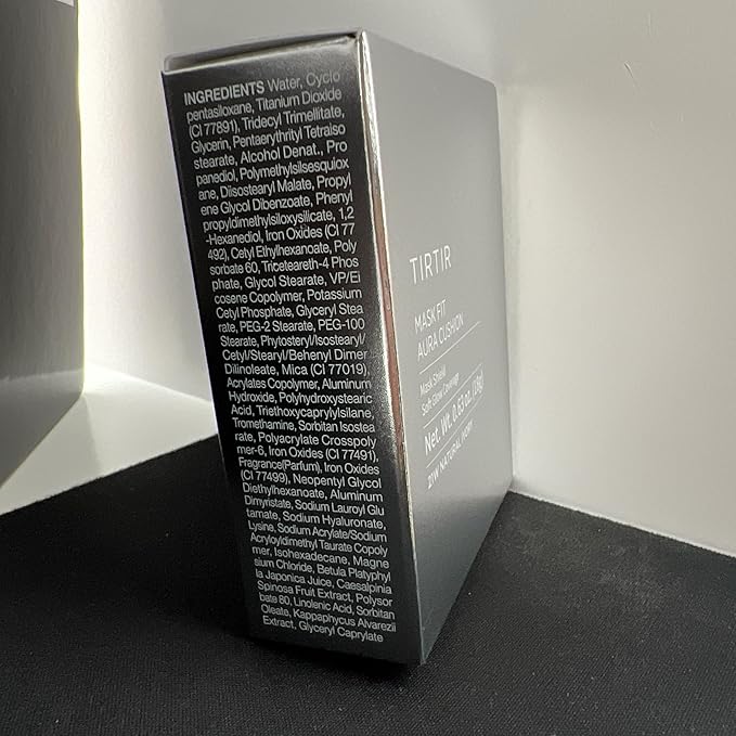 TIRTIR Mask Fit Aura Silver Cushion Foundation | Semi-glow Finish, Natural Coverage, Moisturizing, Lightweight, Korean cushion foundation (#21W Natural Ivory, Full Size, 0.63 Fl Oz)