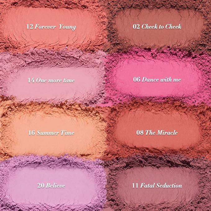 Oulac Peach Blush Makeup for Fair Light Skin | Pigmented Powdery Korean Style | Natural Radiant Look | Blendable & Buildable | Vegan Cruelty-Free | 4.8g 16 Summer Time