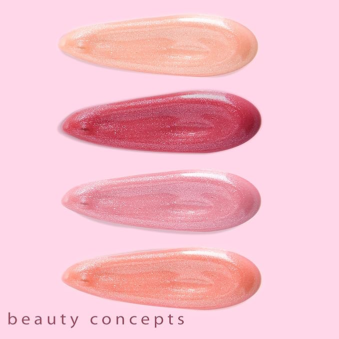 Beauty Concepts Lip Gloss Collection β Shimmering, Glossy Lip Makeup Set for a Radiant Finish, Pink and Red Collection