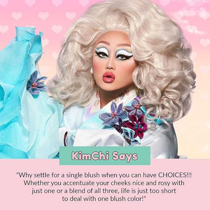KimChi Chic Beauty Cheeky 3Some Blush Trio, Blush Makeup Palette with 3 Colors, Use Individually or Blend All Shades for Custom Look, 03 Bonita SeΓ±orita, 0.47 oz