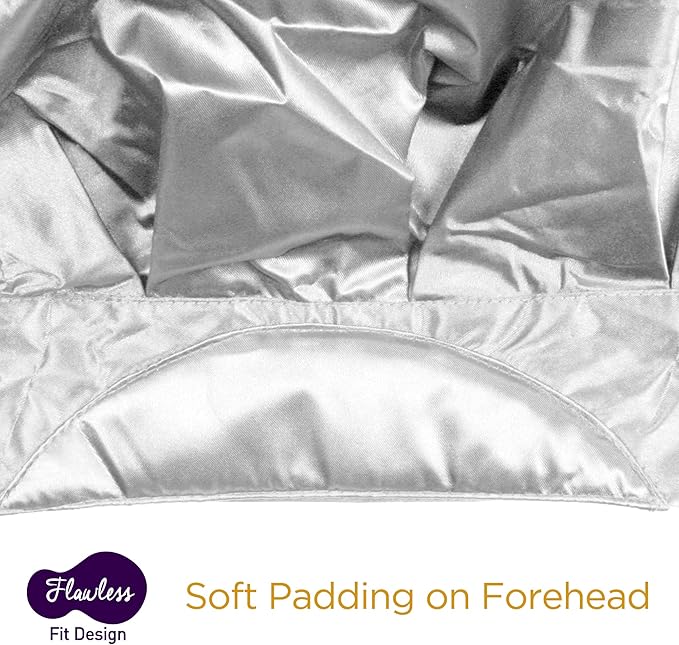 DONNA Silky Padded Braid Cap Braids, Twist, Locs or Ponytails Soft Satin Elastic Band Braid Bonnet for Sleeping
