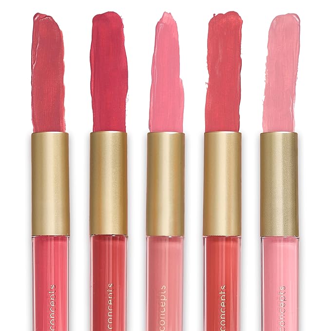 Beauty Concepts Lip Gloss Collection β Shimmering, Glossy Lip Makeup Set for a Radiant Finish, Pink