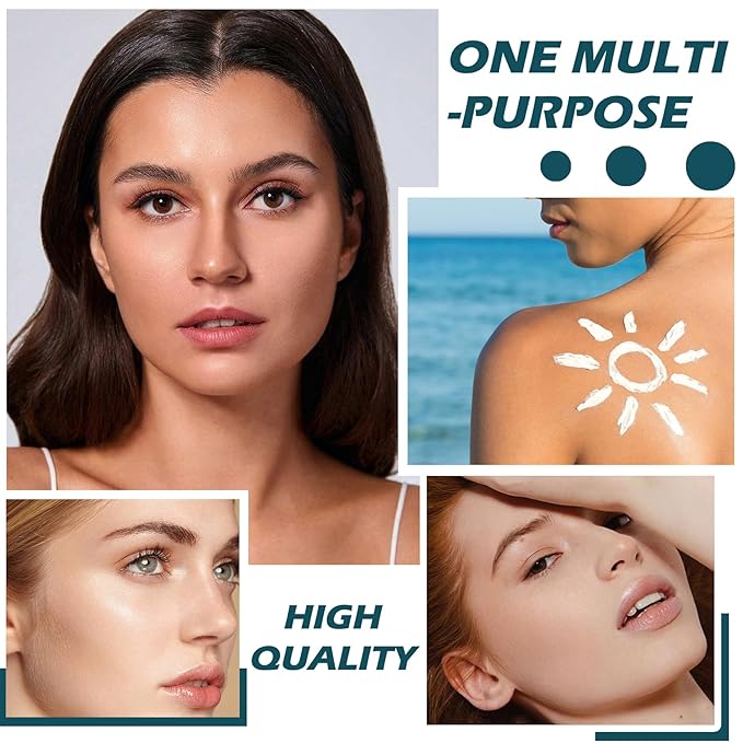 2PCS Mineral Sunscreen Powder SPF 35 for Face Oil Control Long Lasting Sunscreen Powder for Face Natural Light Breathable #01 Translucent