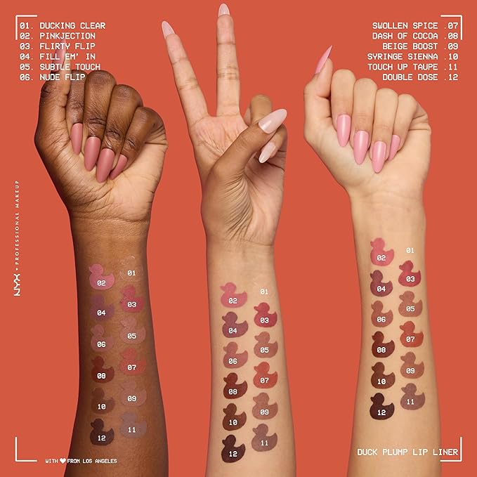 NYX PROFESSIONAL MAKEUP Duck Plump Plumping Lip Liner, Matte Pencil With Up To 10HR Wear, Beige Boost (Beige Brown Lip Liner)