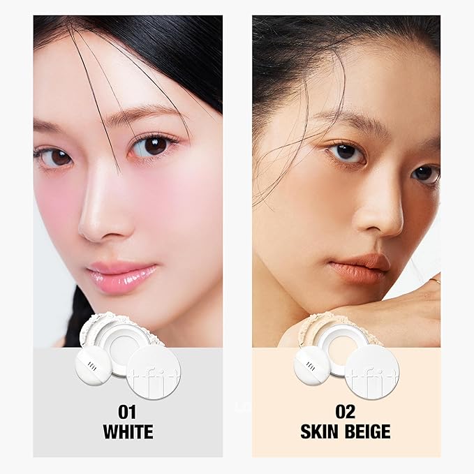 Translucent Set Finishing Powder - Sebum Control Face Loose Powder, Matte & Silky Finish, Lightweight, Long-lasting, Korean Makeup, 0.24 Oz. (2.1 Medium Beige, 0.24 Oz.)