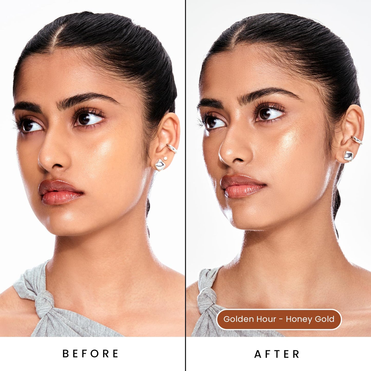 Sacheu Liquid Glow STAY-N Liquid Highlighter & Illuminator Makeup β 30ml Long Lasting Luminous Glow Lightweight Dewy Finish, Golden Hour