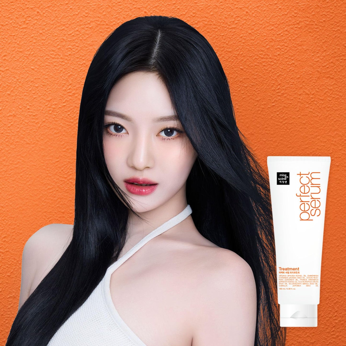 Mise En Scene Perfect Serum Treatment | Korean Hair Mask for Hair Coating Effect, Treatment at Home Care, Wash Off Nutritient conditioner, 6.08 Fl. Oz.(180ml)
