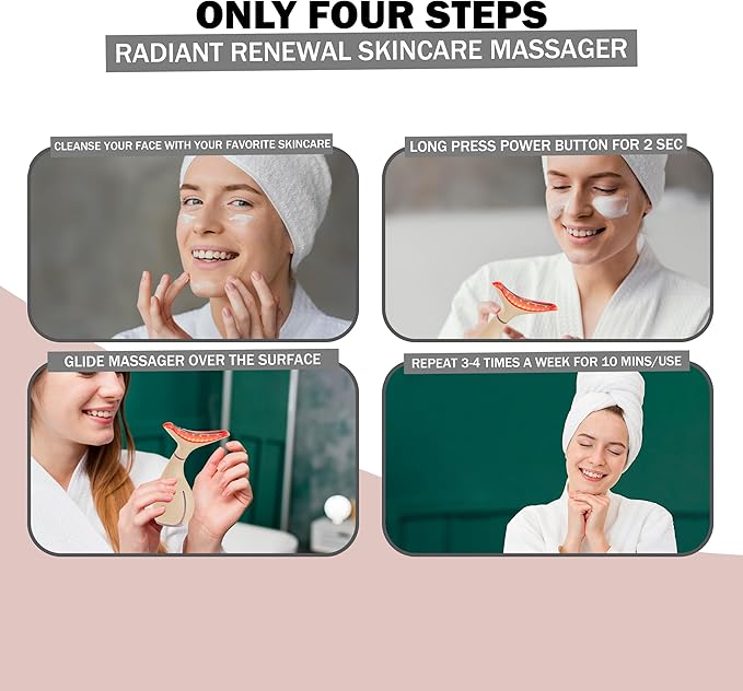 GLO24K 7 Color Light Skin Rejuvenation Neck and Face Massager