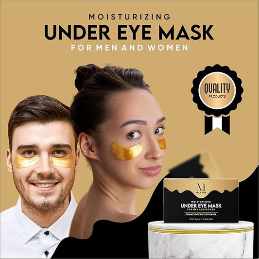 25 Pairs 24K Gold Under Eye Mask/Patches For Moisturizing, Dark Circle Treatment, Wrinkles, Puffy Eyes, Gift For Birthdays, Wedding, Daily Use, Parties, Unisex Under Eye Mask