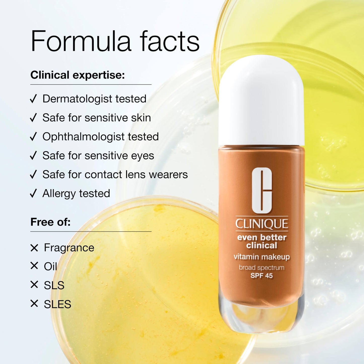 Clinique Even Better Clinical Vitamin Makeup Broad Spectrum SPF 45 With Vitamin C, Vitamin E + Vitamin B3 | Light Coverage + Vibrant Finish, Light Medium Cool 1