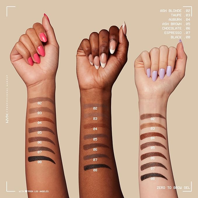 NYX PROFESSIONAL MAKEUP Zero to Brow, Longwear Eyebrow Gel, Chocolate