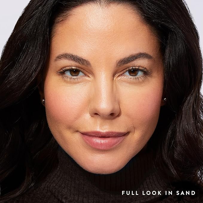 LAURA GELLER NEW YORK 40+ Club Blush-n-Balance 3pc Kit: Baked Balance-N-Brighten Color Correcting Foundation, Sand + Retractable Kabuki Brush + Baked Blush-N-Brighten, Tropic Hues