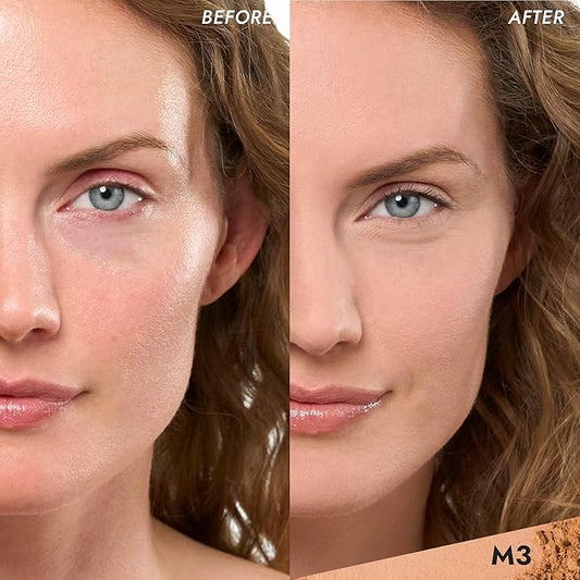 COVER FX Pressed Mineral Foundation - Shade M3 - Weightless Powder Foundation - Buildable Light to Full Coverage - Matte Finish - All Skin Types