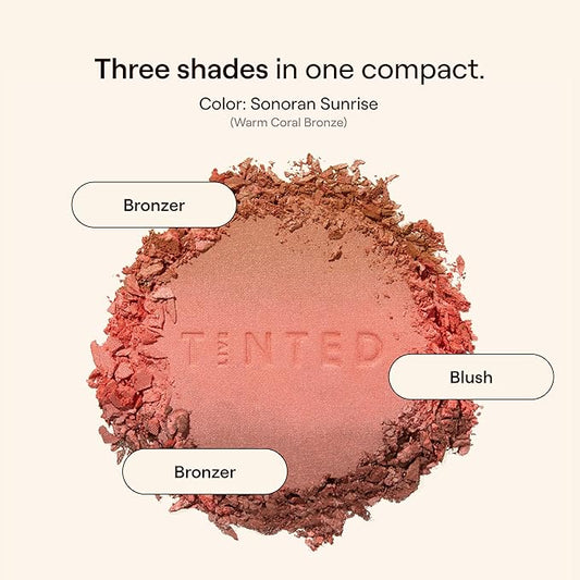 Live Tinted Huebeam Gradient Blushing Bronzer - Lightweight, Highly-Pigmented, Buildable & Blendable - Sunkissed, Glowy, Even Toned Skin Face Blush and Bronzer - Sonoran Sunrise