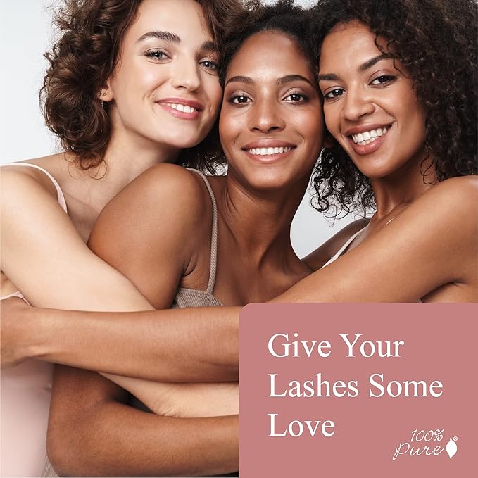 100% PURE Ultra Lengthening Mascara Dramatic Intense Volume & Length Natural Fruit Pigmented Voluminous Eyelash Makeup No Clumping, Smudging or Flaking - Vegan, Dark Chocolate Color - 0.35 oz