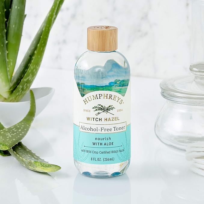 Humphreys Witch Hazel Nourishing Toner | Wild Harvested Witch Hazel & Aloe | Alcohol-Free | Natural | Hydrating | Soothing | 8 fl oz