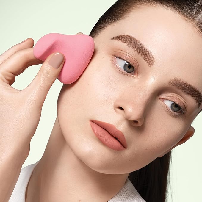 Complexion Pro Beauty Blender Sponge, 3 Mixed Colors Set - Ergonomic Makeup and Beauty Blender, Essential Blending, Multipurpose Makeup Kit Facial Sponge