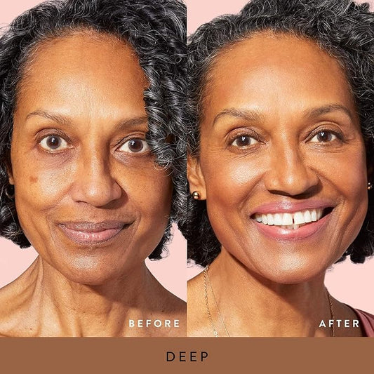 LAURA GELLER NEW YORK Baked Balance-n-Glow To Go Travel Size Illuminating Foundation - Deep- Buildable Sheer to Light Coverage - Satin Finish