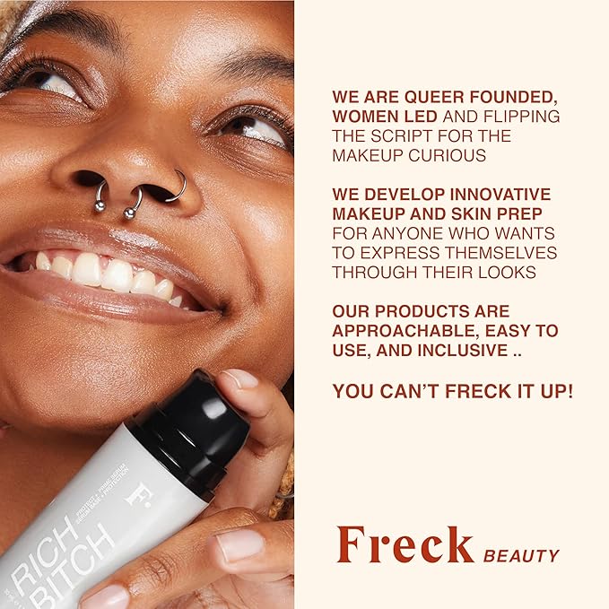 Freck Beauty RICH Beotch Hydrating Gripping Primer - Serum Makeup Primer, Lightweight Cream to Oil Texture, Moisture Barrier to Proctect and Balance Skin