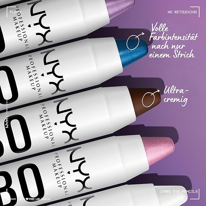 NYX PROFESSIONAL MAKEUP Jumbo Eye Pencil, Blendable Eyeshadow Stick & Eyeliner Pencil - Eggplant (Violet)