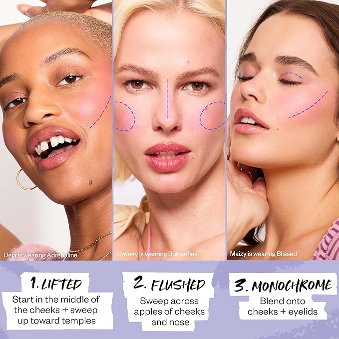 Kosas Blush is Life β Talc-Free Dimensional Blush Baked with Squalane & Hyaluronic Acid β Long Wear, Safe for Sensitive Skin - Butterflies
