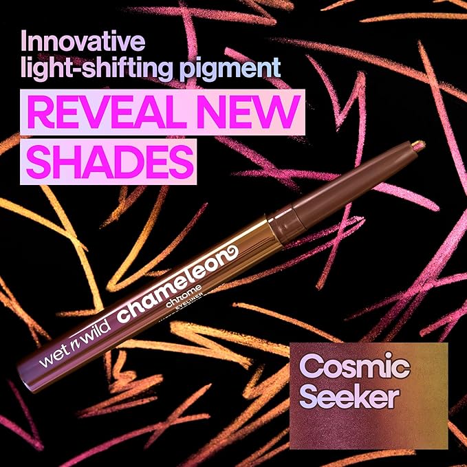 wet n wild Chameleon Chrome Eyeliner, Waterproof and Smudge-Proof, Multichrome Color Shift, Long-Lasting 18-Hour Wear, Cruelty-Free & Vegan - Electric Prism