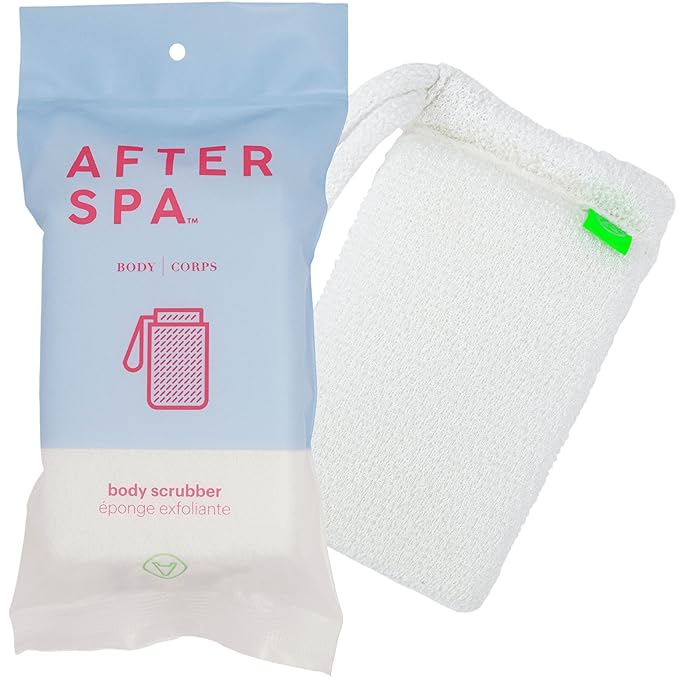 Scrubber Body Brush by Afterspa, Bath Scrubber for Body, Shower Brush, Back Loofah, Body Brush Exfoliator, Vegan and Cruelty Free