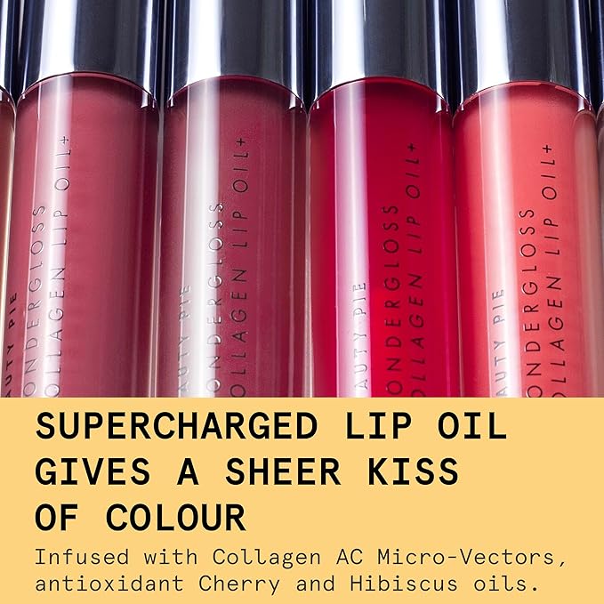 Beauty Pie Wondergloss Collagen Lip Oil + (Cherryo) β Hydrating, Plumping, Non-Sticky Gloss with Collagen AC Micro-Vectors & Cherry Oils