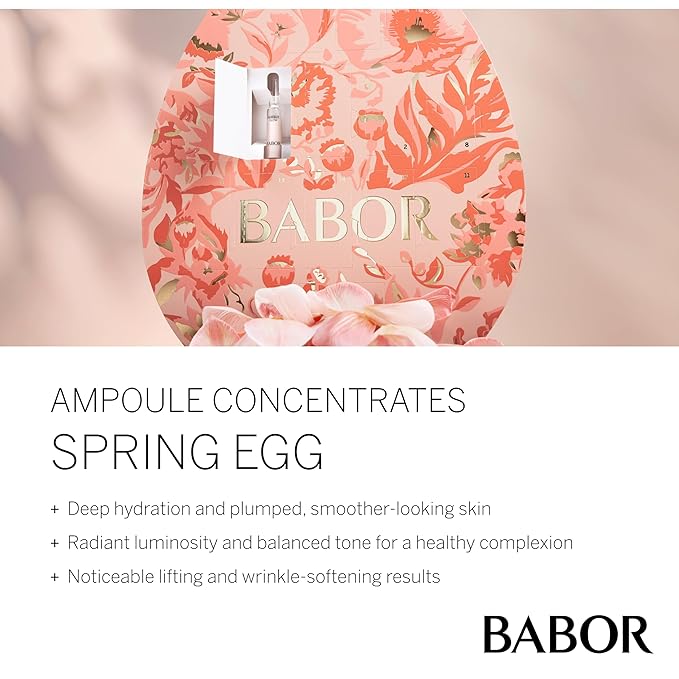 BABOR Spring Egg with 14-Day Hydrating & Anti-Aging Ampoule Treatment for a Radiant Complexion, Best for Dry Mature Skin Looking for a Spring Refresh
