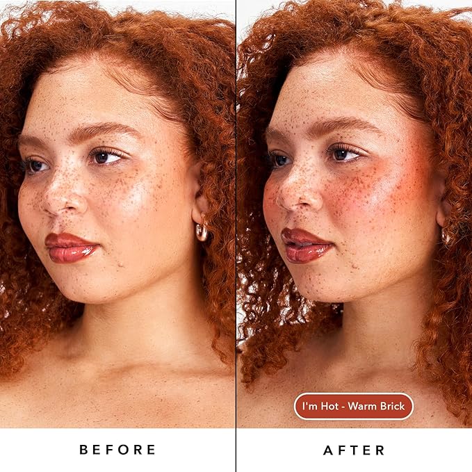Sacheu Cheek STAY-N Liquid Blush for Cheeks β High Pigment, Buildable, Lightweight Cream Blush Infused With Squalane, for Dewy & Radiant Flushed Cheeks β Long-lasting & Cruelty Free, I'm Hot