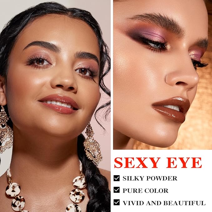 10 Colors Makeup Naked Eyeshadow Palette,Nude Matte Shimmer Eyeshadow Palette,Natural Glitter Pigment Eye Shadow Pallete Set Long Lasting & Waterproof Smokey Eye Professional Beauty Makeup Kit #8