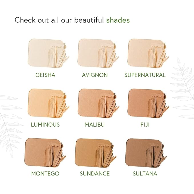 Honeybee Gardens Pressed Mineral Powder Foundation Refill, Geisha, Pale, Cool Shade, Adjustable Coverage, Natural Finish, With Botanical Extracts And Vitamin E, 7.5g