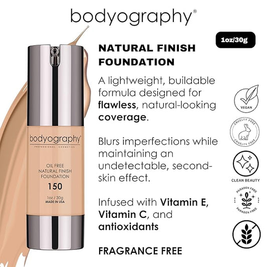 Natural Finish Foundation - 100 Light Neutral by Bodyography for Women - 1 oz Foundation