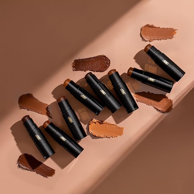 Black Radiance Color Perfect Foundation Stick with Soft Brush Applicator Duo β Buildable, Blendable Versatile Pigment-Rich Formula - Bronze Glow