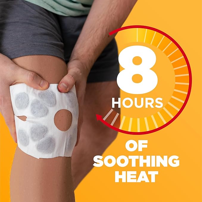 ThermaCare Knee HeatWraps - Targeted Knee Pain Relief with 8-Hour Therapeutic Heat - Flexible, Discreet, Drug-Free Portable Heat Therapy - 4-Count