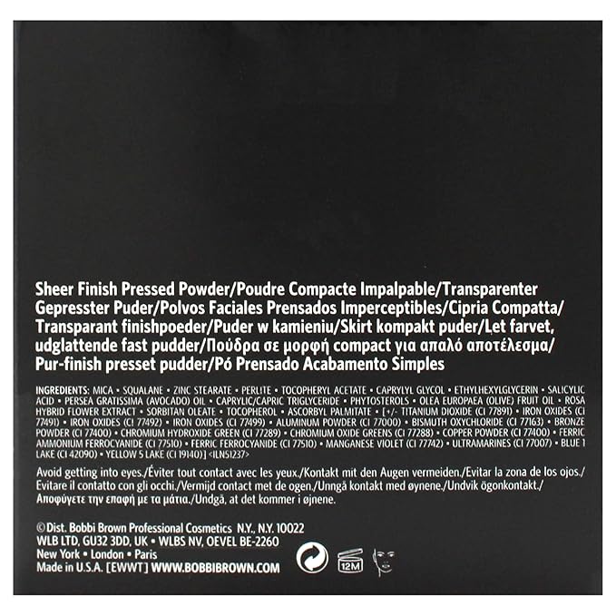 Bobbi Brown Sheer Finish Pressed Powder, No. 05 Soft Sand, 0.38 Ounce