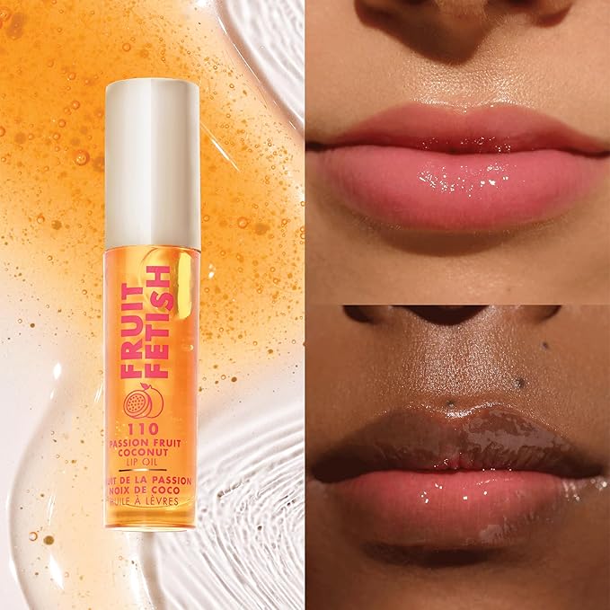 Milani Fruit Fetish Lip Oil with Vitamin E for Instant Hydration, Fruit Extract Infused Lip Treatment and Moisturizing Lip Gloss - Passionfruit Coconut